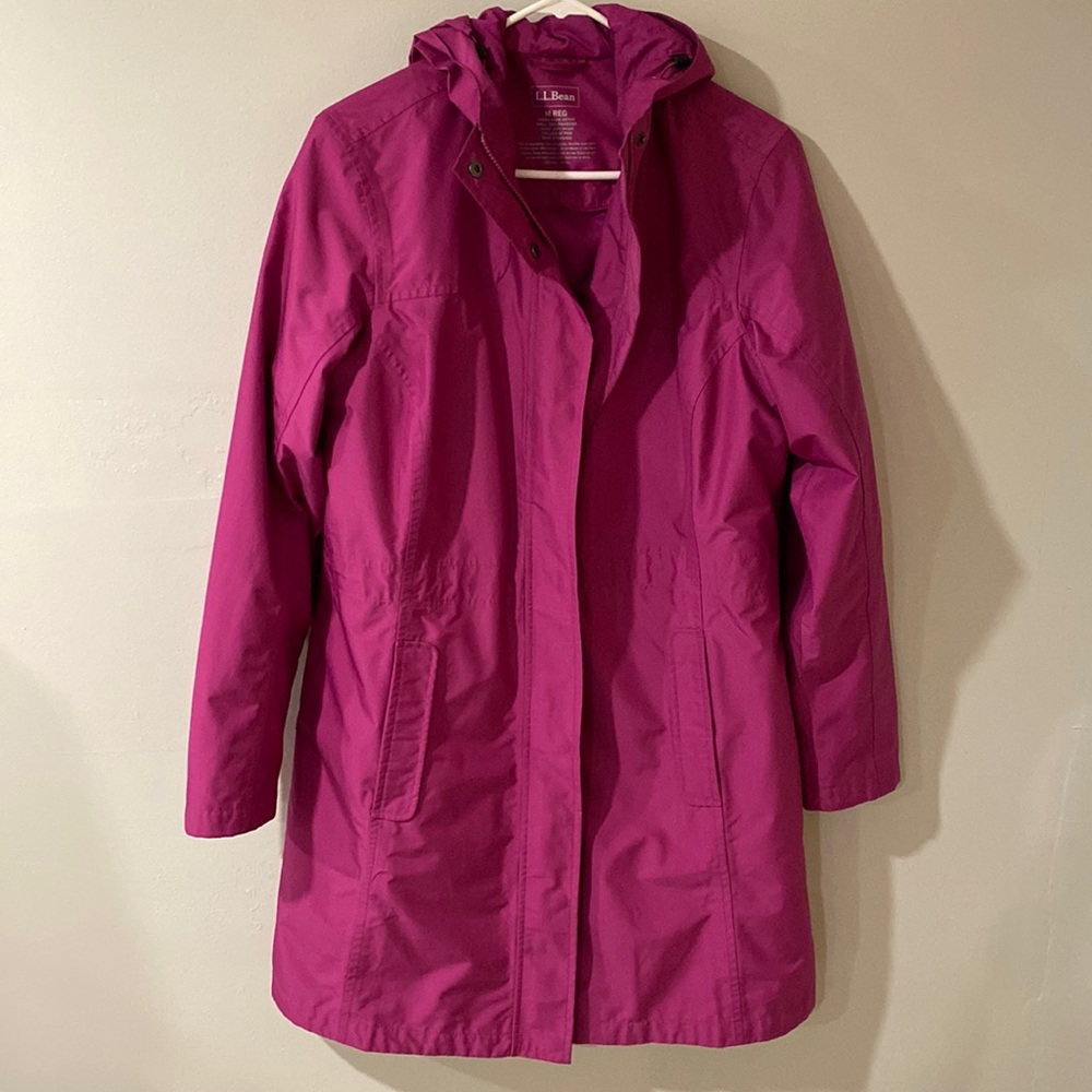 LLBean jacket, size medium. Fuchsia color